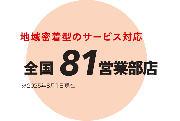 地域密着型のサービス対応